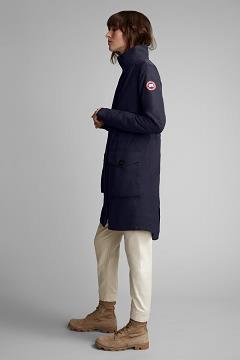 Chamarras Canada Goose Mujer México - Cavalry Trench Rompevientos Azul Marino GW9704125